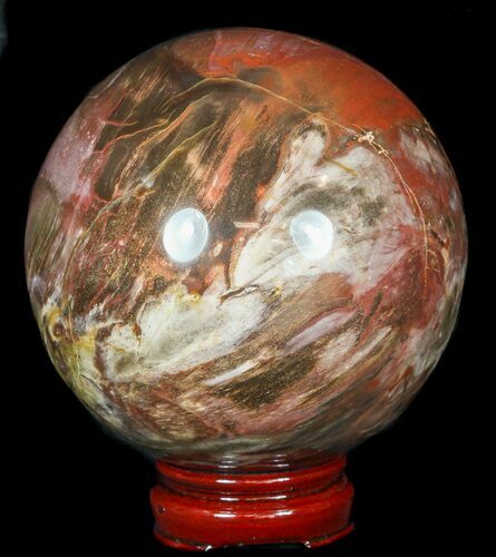 Colorful Petrified Wood Sphere #49740
